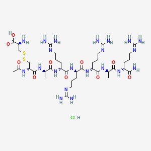 molecular formula C38H77Cl4N21O10S2 B607378 依替卡西肽盐酸盐 CAS No. 1334237-71-6