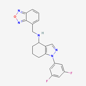 molecular formula C20H17F2N5O B6073846 N-(2,1,3-benzoxadiazol-4-ylmethyl)-1-(3,5-difluorophenyl)-4,5,6,7-tetrahydro-1H-indazol-4-amine 