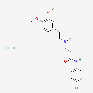 molecular formula C20H26Cl2N2O3 B6074027 N-(4-chlorophenyl)-3-[2-(3,4-dimethoxyphenyl)ethyl-methylamino]propanamide;hydrochloride 