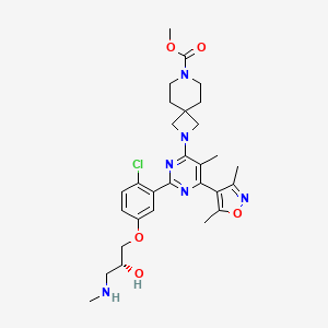 methyl 2-[2-[2-chloro-5-[(2R)-2-hydroxy-3-(methylamino)propoxy]phenyl]-6-(3,5-dimethyl-1,2-oxazol-4-yl)-5-methylpyrimidin-4-yl]-2,7-diazaspiro[3.5]nonane-7-carboxylate
