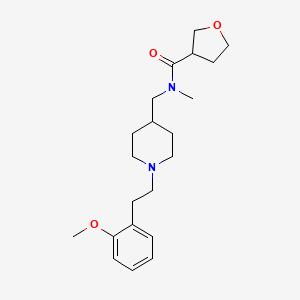 molecular formula C21H32N2O3 B6074136 N-[[1-[2-(2-methoxyphenyl)ethyl]piperidin-4-yl]methyl]-N-methyloxolane-3-carboxamide 