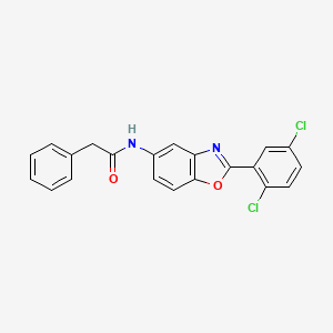 molecular formula C21H14Cl2N2O2 B6074233 N-[2-(2,5-dichlorophenyl)-1,3-benzoxazol-5-yl]-2-phenylacetamide 