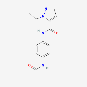 molecular formula C14H16N4O2 B6074294 N-(4-ACETAMIDOPHENYL)-1-ETHYL-1H-PYRAZOLE-5-CARBOXAMIDE 