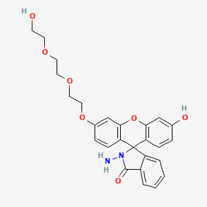 molecular formula C26H26N2O7 B607446 2-Amino-3'-hydroxy-6'-[2-[2-(2-hydroxyethoxy)ethoxy]ethoxy]spiro[isoindole-3,9'-xanthene]-1-one CAS No. 1883737-63-0