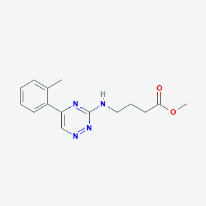 molecular formula C15H18N4O2 B6074474 Methyl 4-[[5-(2-methylphenyl)-1,2,4-triazin-3-yl]amino]butanoate 