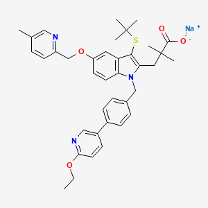 molecular formula C38H42N3NaO4S B607448 Fiboflapon sodium CAS No. 1196070-26-4