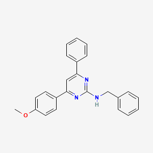 molecular formula C24H21N3O B6074557 N-benzyl-4-(4-methoxyphenyl)-6-phenylpyrimidin-2-amine 