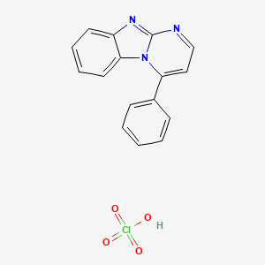 molecular formula C16H12ClN3O4 B6074577 Perchloric acid;4-phenylpyrimido[1,2-a]benzimidazole 