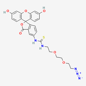 molecular formula C27H25N5O7S B607472 Fluorescein-PEG2-Azide 