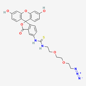molecular formula C27H25N5O7S B607472 Fluorescein-PEG2-Azide CAS No. 1146195-72-3