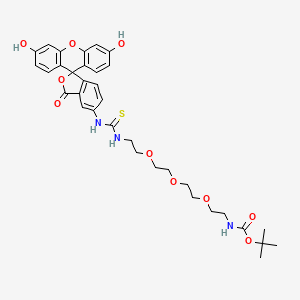 molecular formula C34H39N3O10S B607474 Fluorescein-PEG3-NH-Boc 