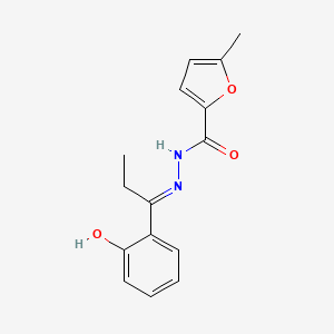 molecular formula C15H16N2O3 B6074754 N'-[(1E)-1-(2-hydroxyphenyl)propylidene]-5-methylfuran-2-carbohydrazide 