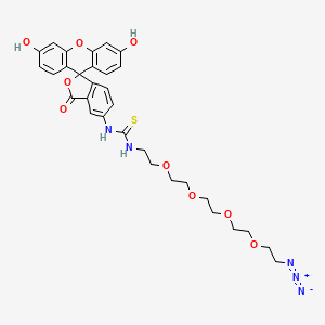 molecular formula C31H33N5O9S B607476 Fluorescein-PEG4-azide 