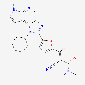 2-Cyano-3-[5-(3-Cyclohexyl-3,5,8,10-Tetrazatricyclo[7.3.0.0^{2,6}]dodeca-1,4,6,8,11-Pentaen-4-Yl)furan-2-Yl]-~{n},~{n}-Dimethyl-Prop-2-Enamide