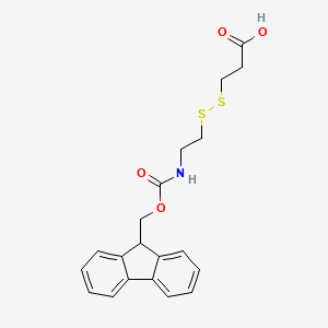 molecular formula C20H21NO4S2 B607497 Fmoc-NH-ethyl-SS-propionic acid CAS No. 864235-83-6