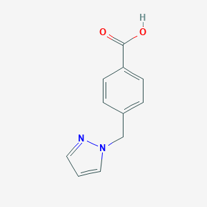 molecular formula C11H10N2O2 B060750 4-(1H-pyrazol-1-ylmethyl)benzoic acid CAS No. 160388-53-4