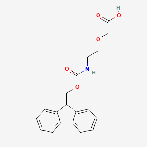 molecular formula C19H19NO5 B607500 2-(2-((((9H-Fluoren-9-yl)methoxy)carbonyl)amino)ethoxy)acetic acid CAS No. 260367-12-2