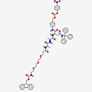 molecular formula C67H69N7O15 B607511 Fmoc-PEG3-Ala-Ala-Asn(Trt)-PAB-PNP 