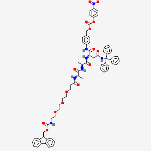 molecular formula C67H69N7O15 B607511 Fmoc-PEG3-Ala-Ala-Asn(Trt)-PAB-PNP CAS No. 2055042-82-3
