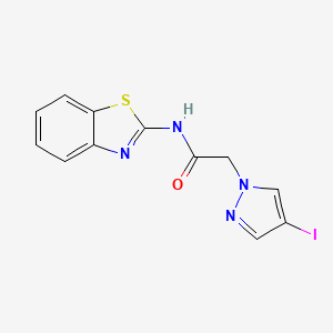 molecular formula C12H9IN4OS B6075151 N-(13-BENZOTHIAZOL-2-YL)-2-(4-IODO-1H-PYRAZOL-1-YL)ACETAMIDE 