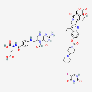 molecular formula C57H64FN13O15 B607524 FOLFIRI regimen CAS No. 1000669-05-5