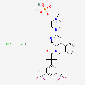molecular formula C31H37Cl2F6N4O5P B607540 Fosnetupitant Chloride Hydrochloride CAS No. 1643757-72-5