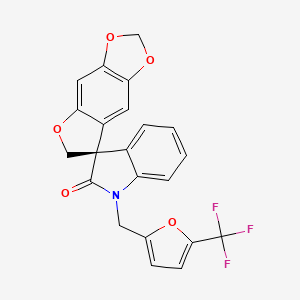 molecular formula C22H14F3NO5 B607567 (R)-Funapide CAS No. 1259933-16-8