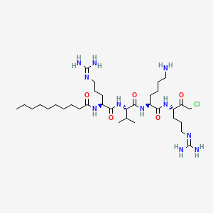 molecular formula C34H66ClN11O5 B607572 Decanoyl-RVKR-CMK 