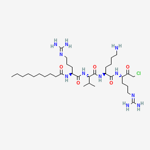 molecular formula C34H66ClN11O5 B607572 Decanoyl-arg-val-lys-arg-chloromethylketone CAS No. 150113-99-8
