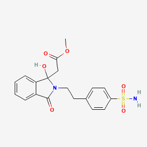 molecular formula C19H20N2O6S B6075844 METHYL 2-{2-[4-(AMINOSULFONYL)PHENETHYL]-1-HYDROXY-3-OXO-2,3-DIHYDRO-1H-ISOINDOL-1-YL}ACETATE 