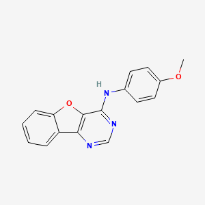 molecular formula C17H13N3O2 B6075945 N-[1]BENZOFURO[3,2-D]PYRIMIDIN-4-YL-N-(4-METHOXYPHENYL)AMINE 