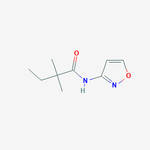 molecular formula C9H14N2O2 B6075970 N-(isoxazol-3-yl)-2,2-dimethylbutanamide 