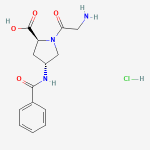 molecular formula C14H18ClN3O4 B607599 Danegaptide Hydrochloride CAS No. 943133-81-1