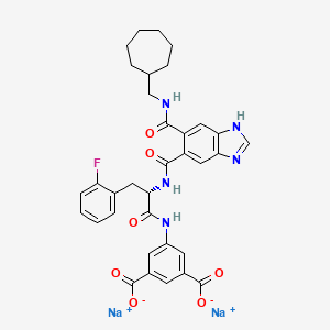 molecular formula C34H32FN5Na2O7 B607603 Gastrazole CAS No. 862583-15-1