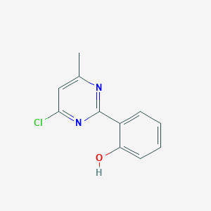 molecular formula C11H9ClN2O B060762 2-(4-Chloro-6-methylpyrimidin-2-yl)phenol CAS No. 172902-25-9