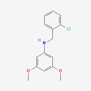 molecular formula C15H16ClNO2 B6076305 N-[(2-chlorophenyl)methyl]-3,5-dimethoxyaniline 