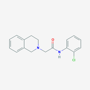 molecular formula C17H17ClN2O B6076351 N-(2-Chlorophenyl)-2-(3,4-dihydroisoquinolin-2(1H)-yl)acetamide 