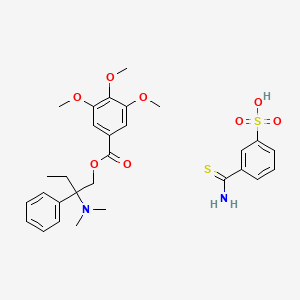 molecular formula C29H36N2O8S2 B607637 Trimebutine 3-thiocarbamoylbenzenesulfonate CAS No. 1456509-46-8