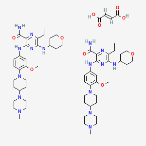 molecular formula C62H92N16O10 B607638 Gilteritinib Fumarate CAS No. 1254053-84-3