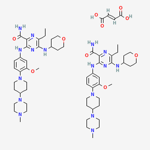 molecular formula C62H92N16O10 B607638 吉泰利替尼富马酸盐 CAS No. 1254053-84-3