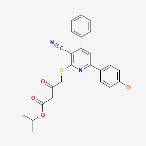 molecular formula C25H21BrN2O3S B6076437 ISOPROPYL 4-{[6-(4-BROMOPHENYL)-3-CYANO-4-PHENYL-2-PYRIDYL]SULFANYL}-3-OXOBUTANOATE 