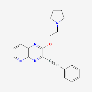 3-(2-Phenylethynyl)-2-(2-pyrrolidin-1-ylethoxy)pyrido[2,3-b]pyrazine
