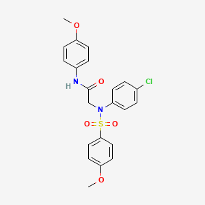 molecular formula C22H21ClN2O5S B6076467 N~2~-(4-chlorophenyl)-N-(4-methoxyphenyl)-N~2~-[(4-methoxyphenyl)sulfonyl]glycinamide 