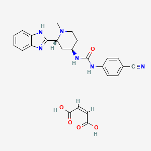 molecular formula C25H26N6O5 B607648 格拉斯替尼马来酸盐 CAS No. 2030410-25-2