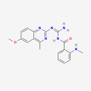 molecular formula C19H20N6O2 B6076481 N-(6-METHOXY-4-METHYL-2-QUINAZOLINYL)-N''-[2-(METHYLAMINO)BENZOYL]GUANIDINE 