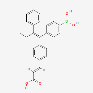 molecular formula C25H23BO4 B607651 GLL398 (mixture of E, Z isomers) CAS No. 2077980-83-5