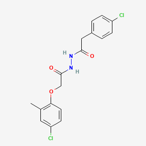 molecular formula C17H16Cl2N2O3 B6076567 N'-[2-(4-chloro-2-methylphenoxy)acetyl]-2-(4-chlorophenyl)acetohydrazide 