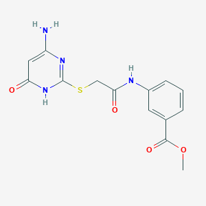 molecular formula C14H14N4O4S B6076577 Methyl 3-({[(4-amino-6-oxo-1,6-dihydropyrimidin-2-yl)sulfanyl]acetyl}amino)benzoate 