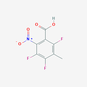 molecular formula C8H4F3NO4 B060766 2,4,5-Trifluoro-3-methyl-6-nitrobenzoic acid CAS No. 167887-95-8