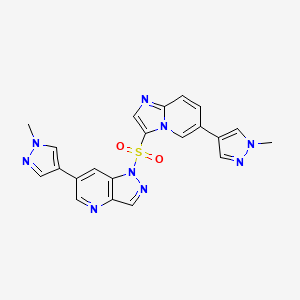 molecular formula C21H17N9O2S B607661 格鲁美替尼 CAS No. 1642581-63-2